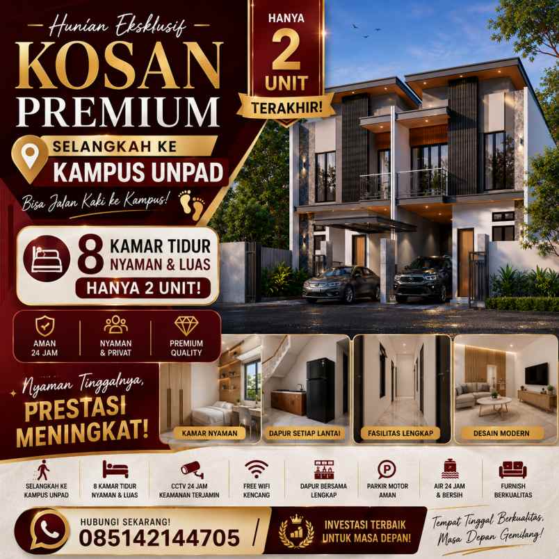 dijual kost investasi prime area jatinangor