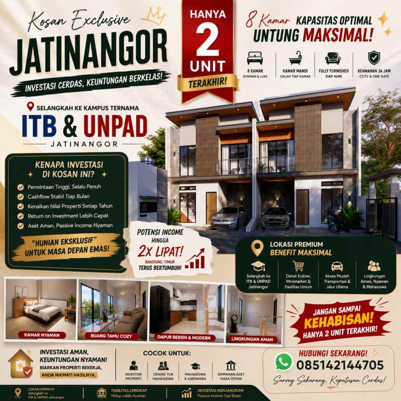 dijual kost mewah jatinangor selangkah ke kampus
