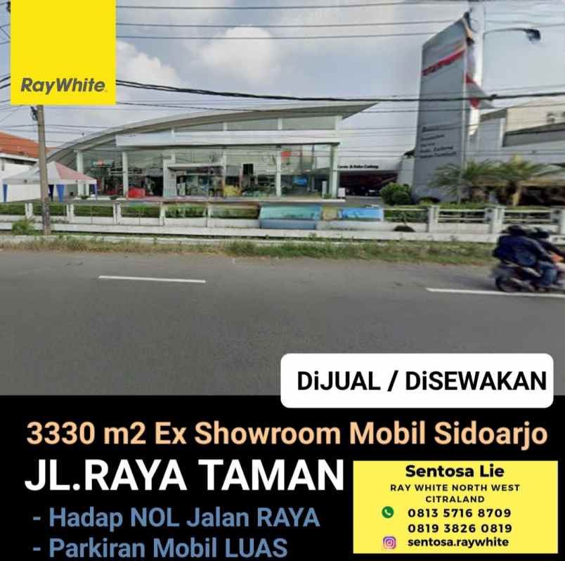 dijual ruko gudang kantor jalan raya taman