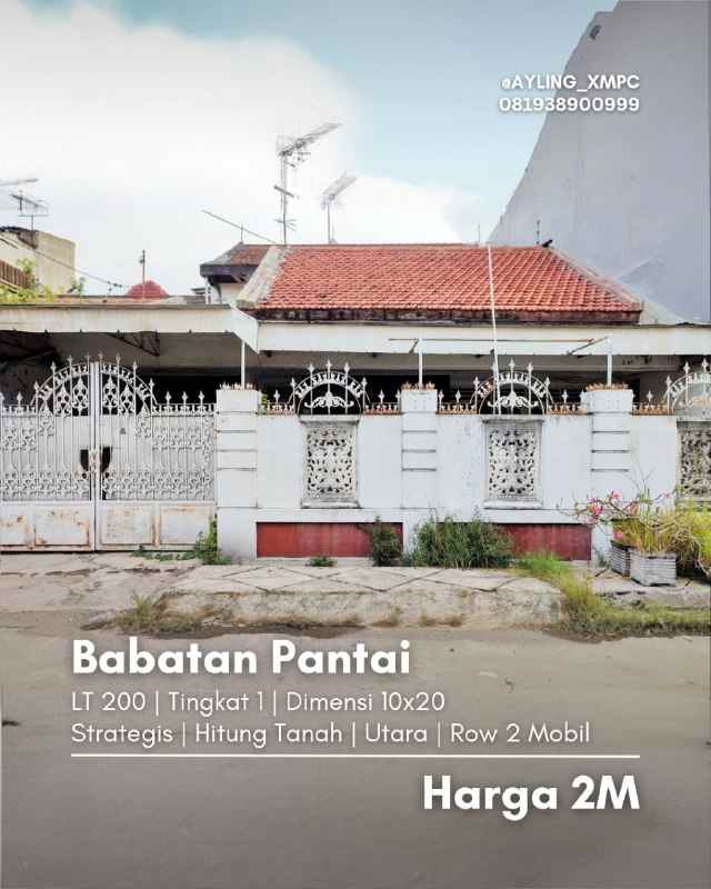 dijual rumah babatan pantai