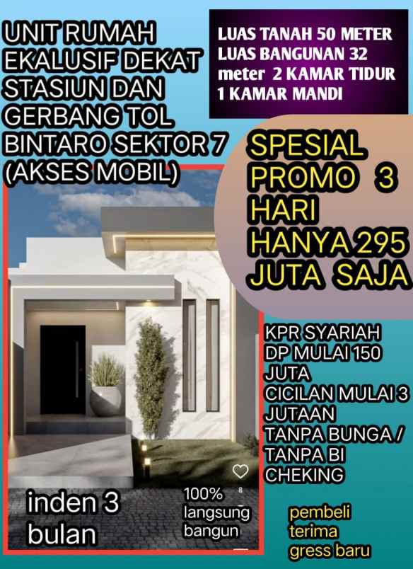 dijual rumah bintaro sektor9