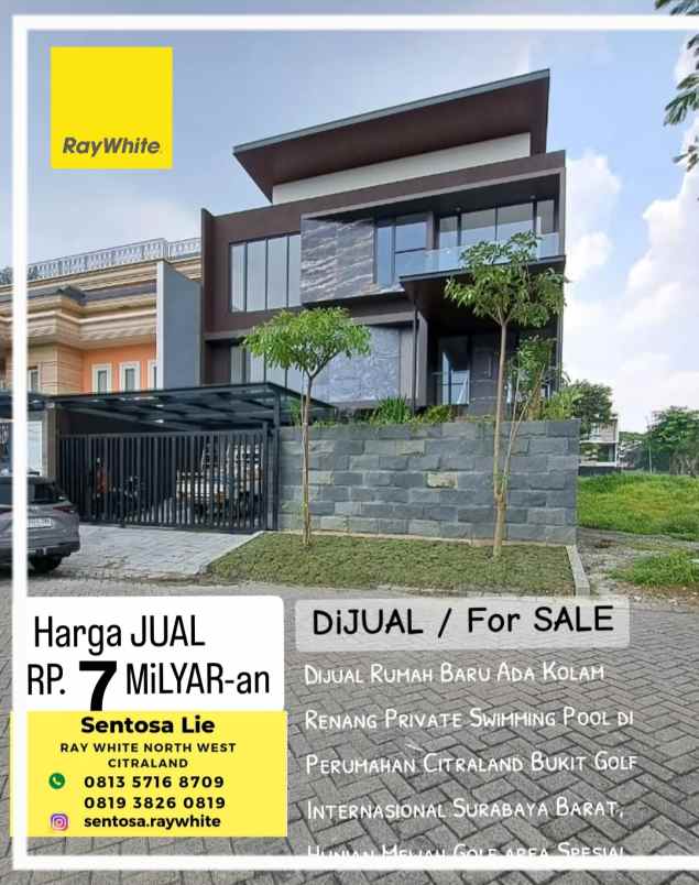 dijual rumah jalan bukit golf internasional