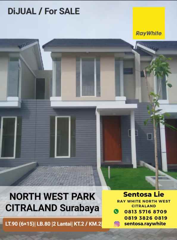 dijual rumah jalan norrh west park