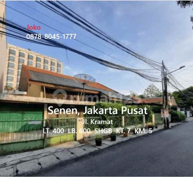 dijual rumah jl kramat