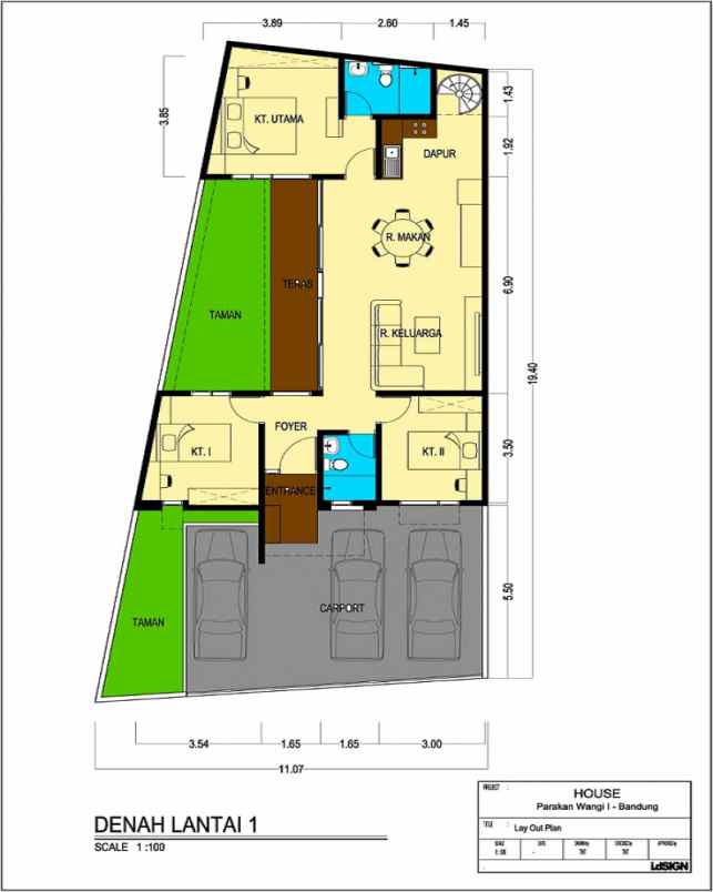 dijual rumah jl parakan wangi kel