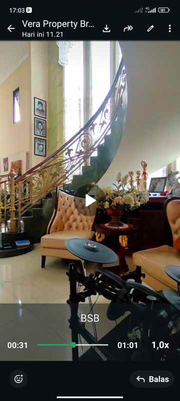 dijual rumah jl taman bunga raya bsb