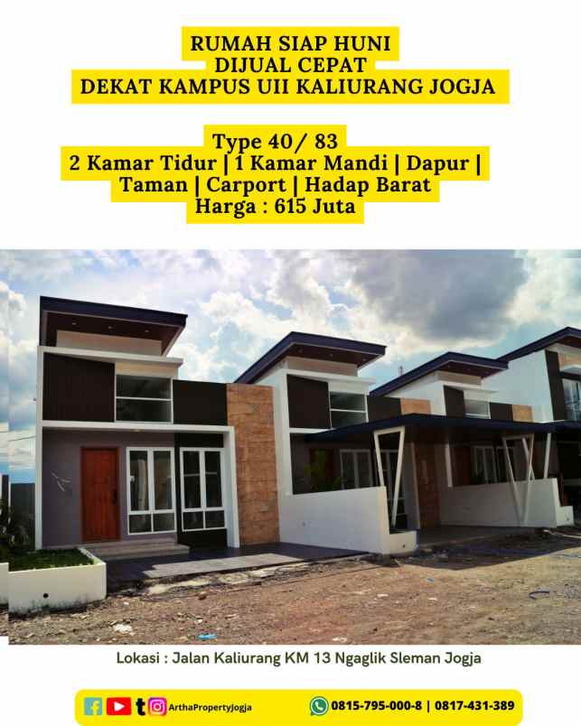 dijual rumah josari ngaglik sleman jogja