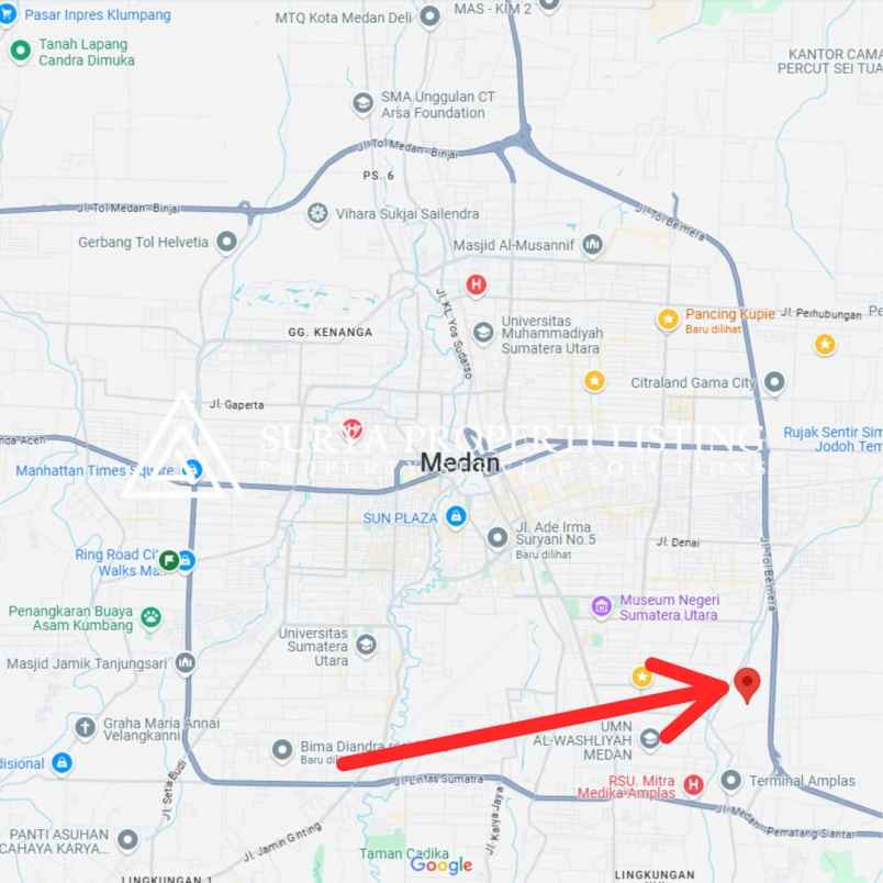 dijual rumah komplek grand menteng indah medan denai