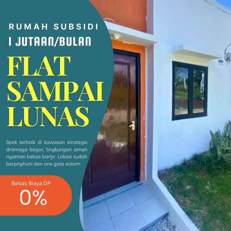 dijual rumah murah subsidi tanpa dp 1 jutaan perbulan