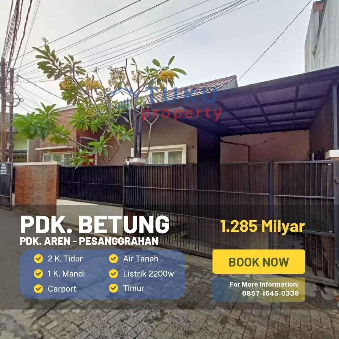 dijual rumah pondok betung pondok aren