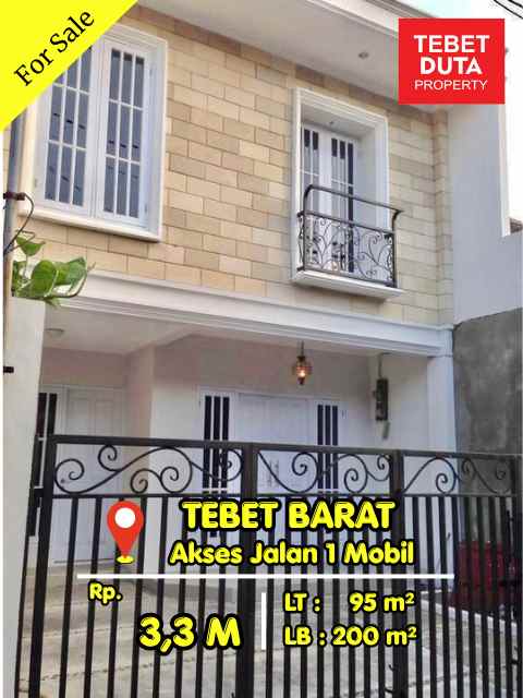 dijual rumah tebet barat