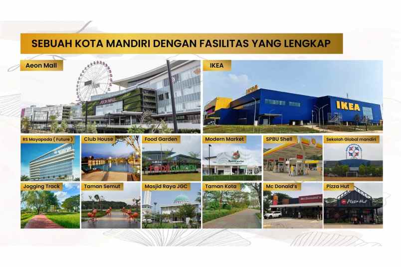 dijual tanah cluster yarra jgc jakarta