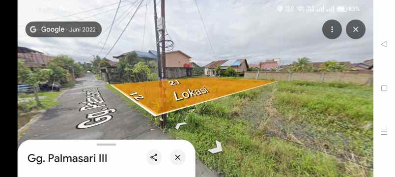 dijual tanah gang palmasari 3