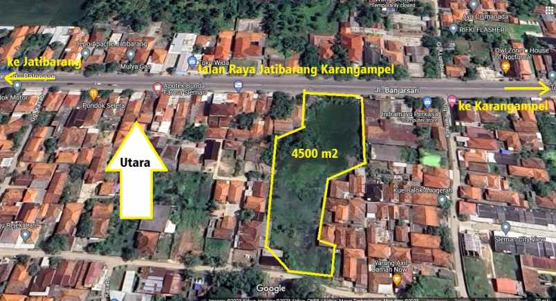 dijual tanah jatibarang