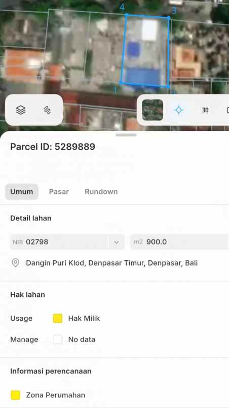 dijual tanah jl letda ngurah putra yangbatu