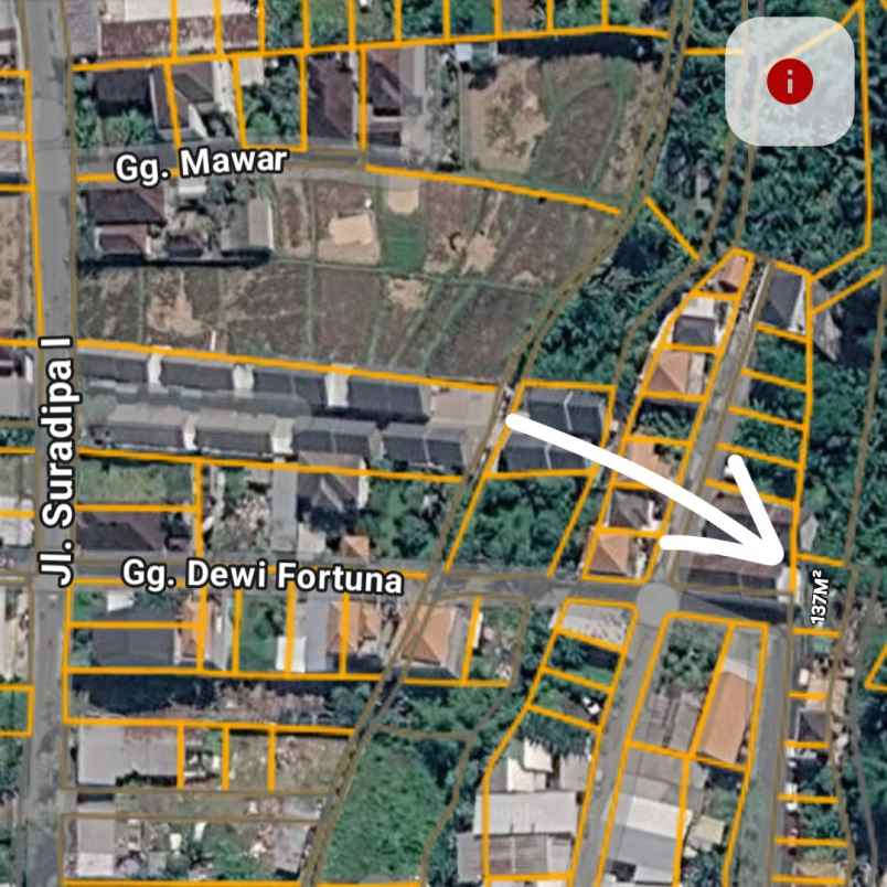 dijual tanah jl suradipa i