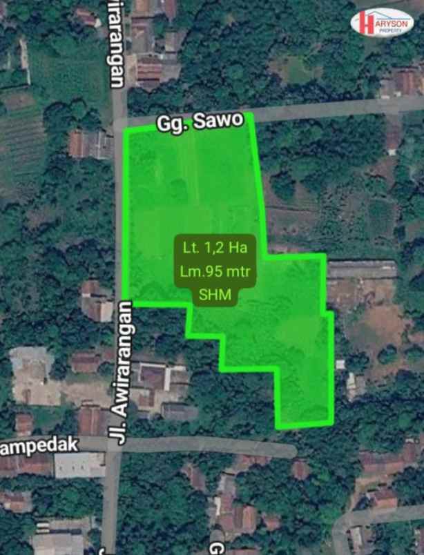 dijual tanah komersil 1 2 ha setu bekasi