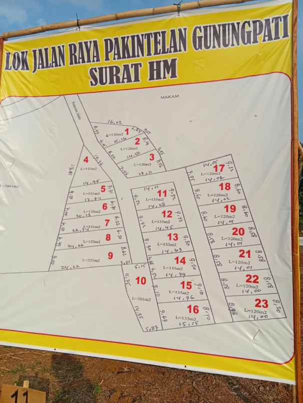 dijual tanah pakintelan