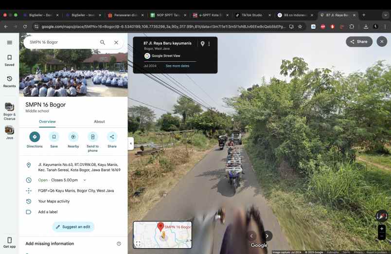 dijual tanah smpn 16 kota bogor