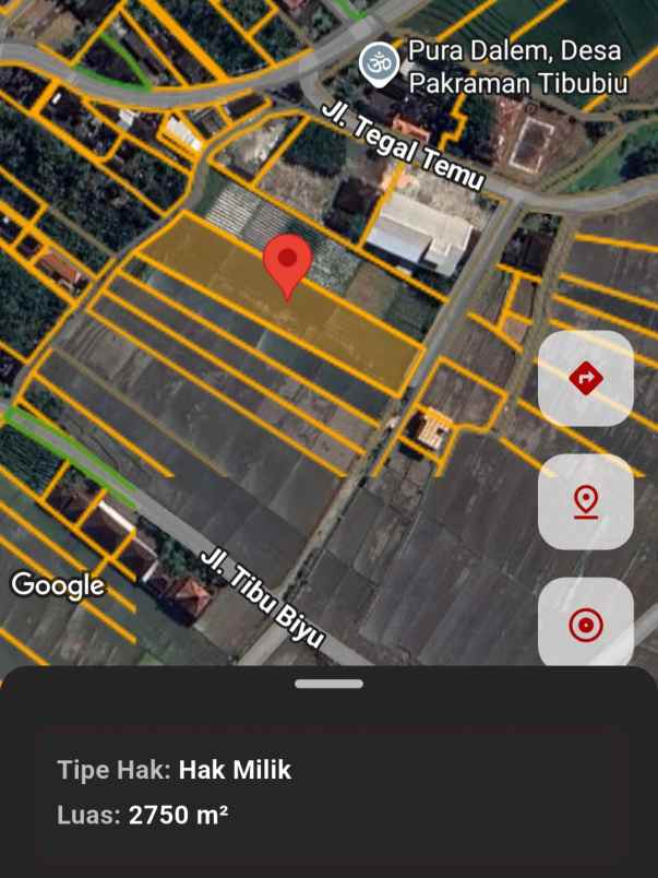 dijual tanah tibibiu pantai pasut