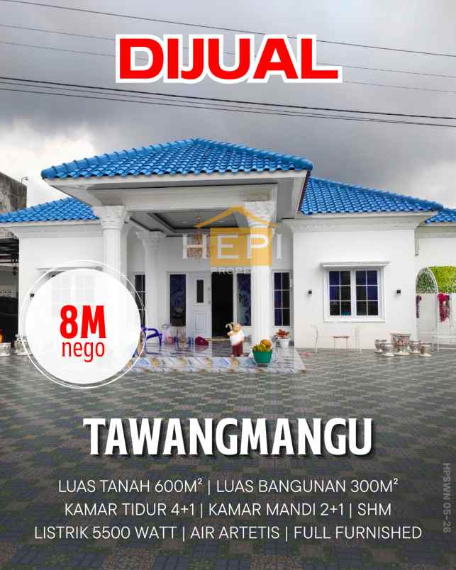 dijual villa tawangmangu