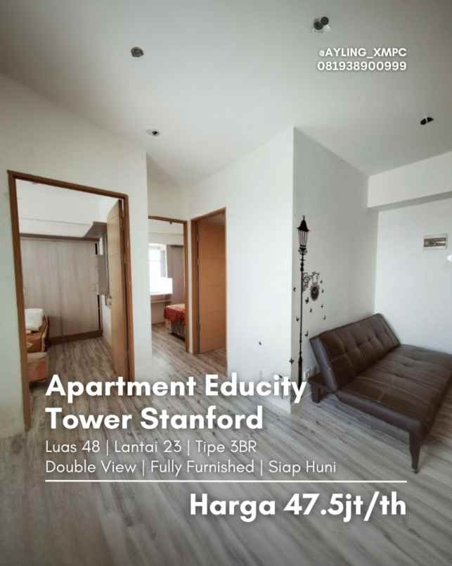 disewakan apartemen educity stanford