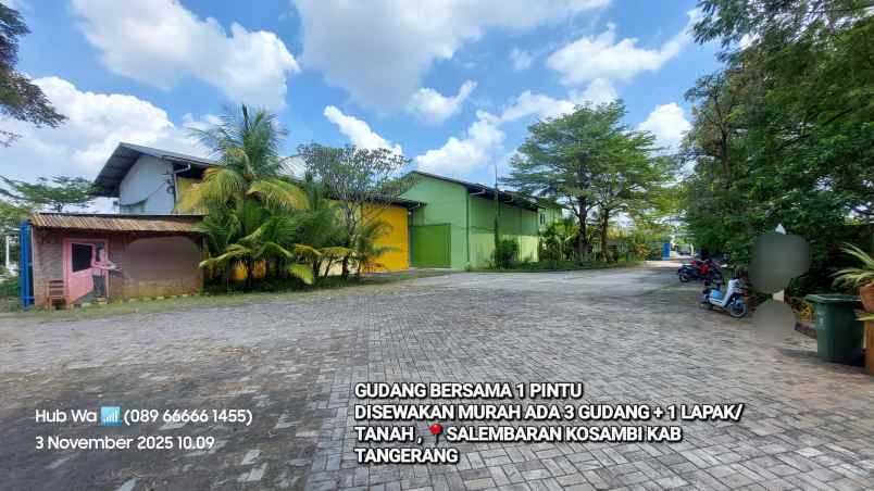 disewakan ruko gudang kantor salembaran kosambi kab