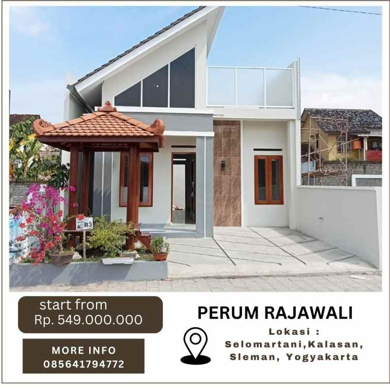 hunian mewah minimalis dengan rooftop di kalasan