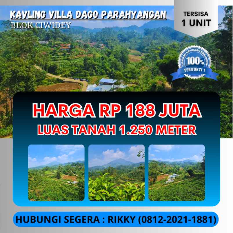jual tanah cocok untuk villa di ciwidey