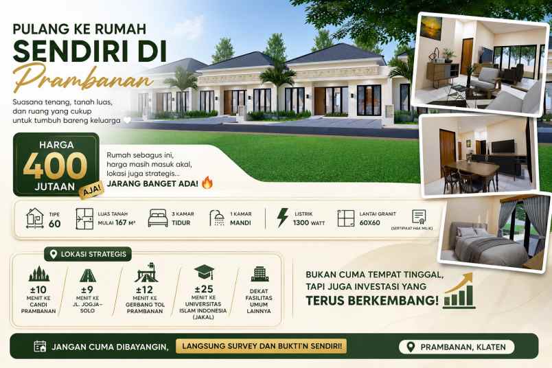 punya rumah luas di prambanan mulai 400 jutaan