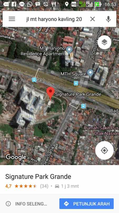 ruko gudang kantor apartemen signature park