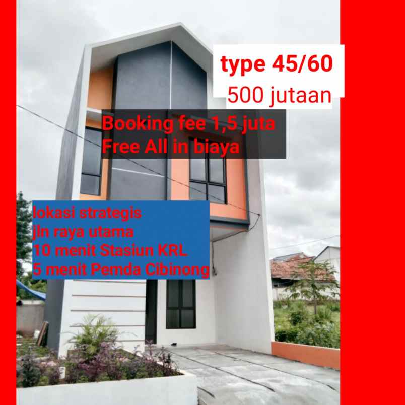 rumah 2 lantai cikaret cibinong