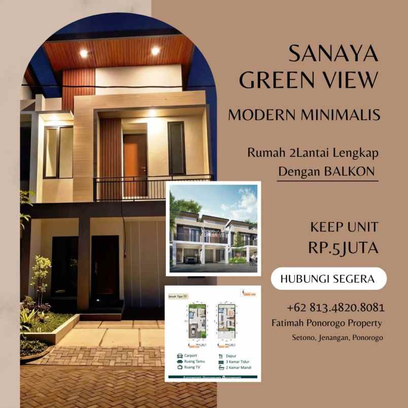 rumah 2 lantai syariah terlaris di ponorogo