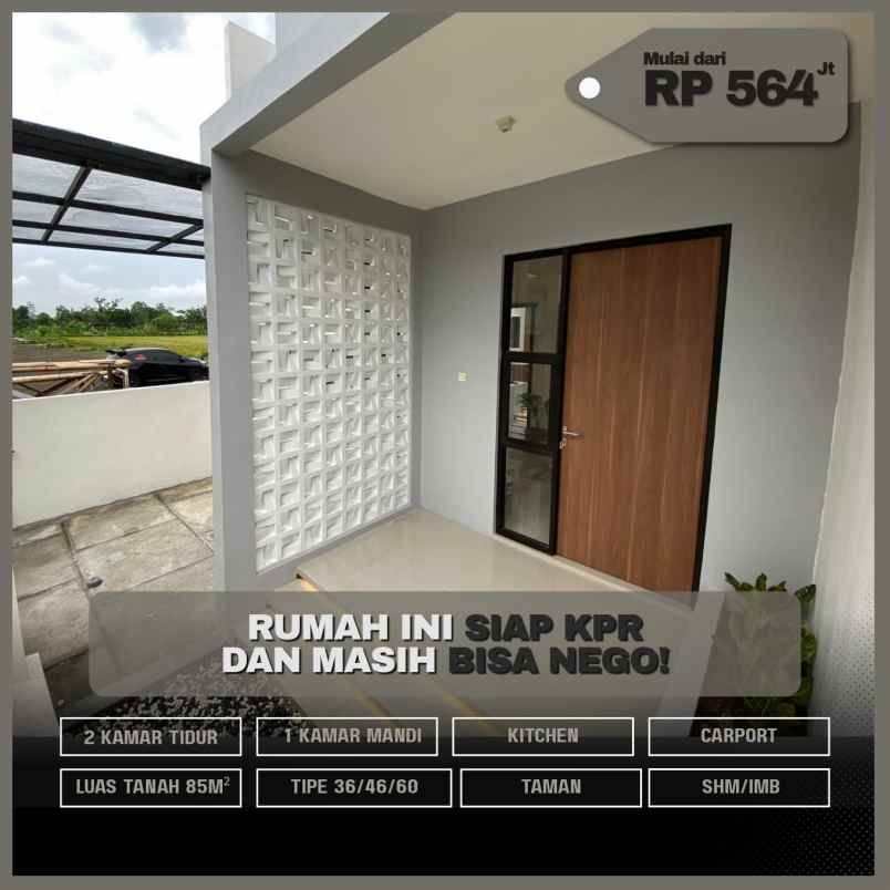 rumah cantik 500 jutaan minimalis di berbah sleman