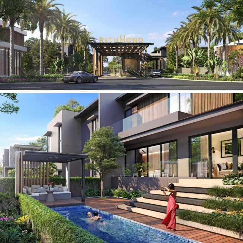 rumah mewah kota wisata cibubur dengan lift pribadi