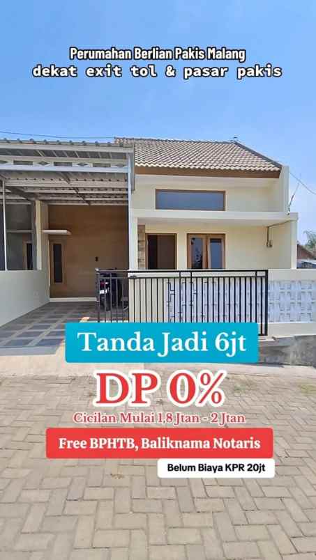 rumah murah pakis malang bisa kpr dp 0