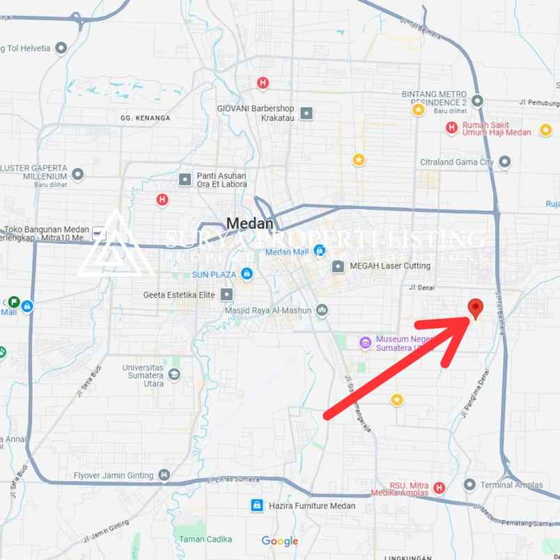 tanah dan bangunan jalan bromo medan denai