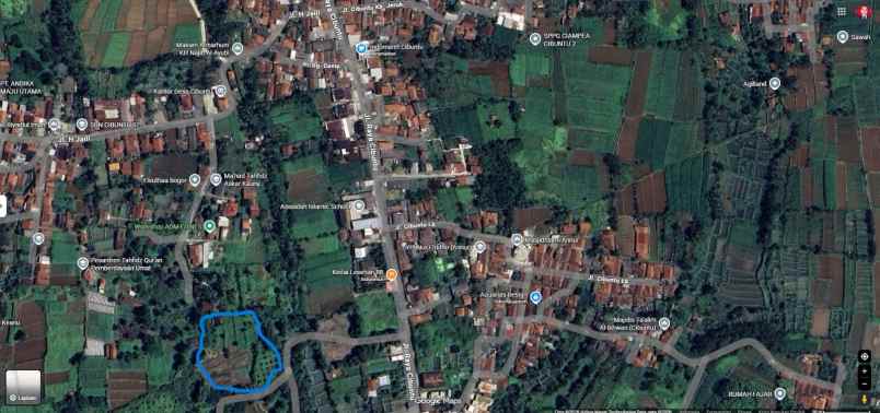 tanah di cibuntu ciampea jl h jaili