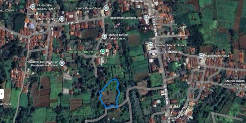 tanah di cibuntu ciampea jl h jaili