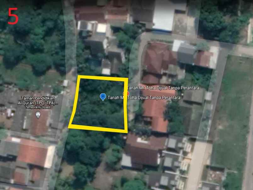 tanah jl andara dalam blok no