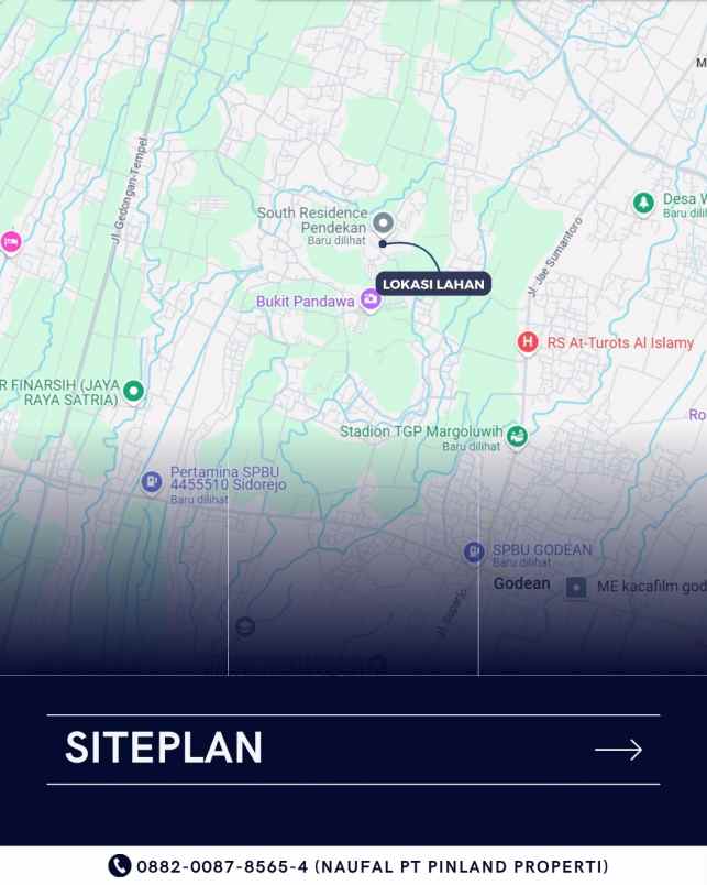 tanah kavling mulai 189juta dekat jalan godean seyegan