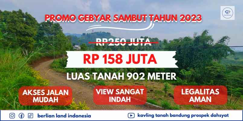 tanah murah di bandung pemandangan indah