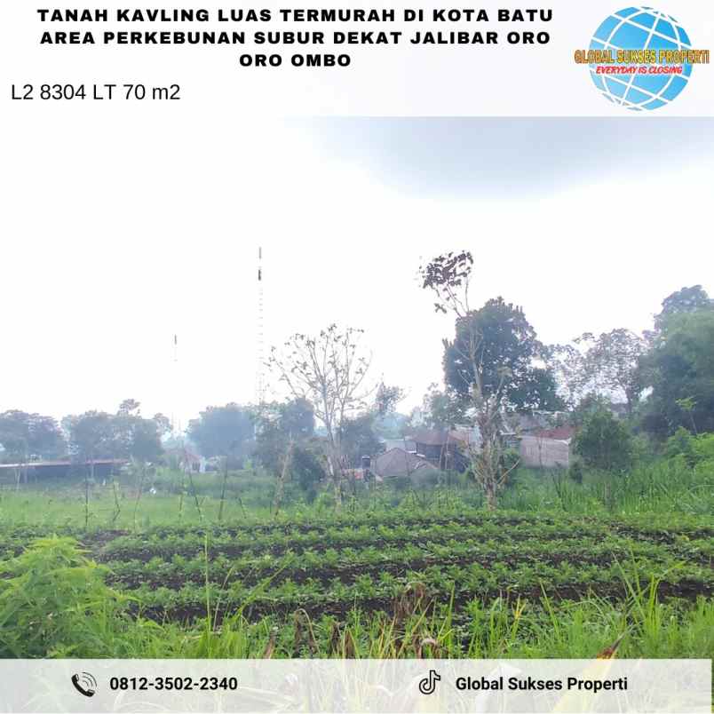 tanah murah strategis view menawan di kota batu