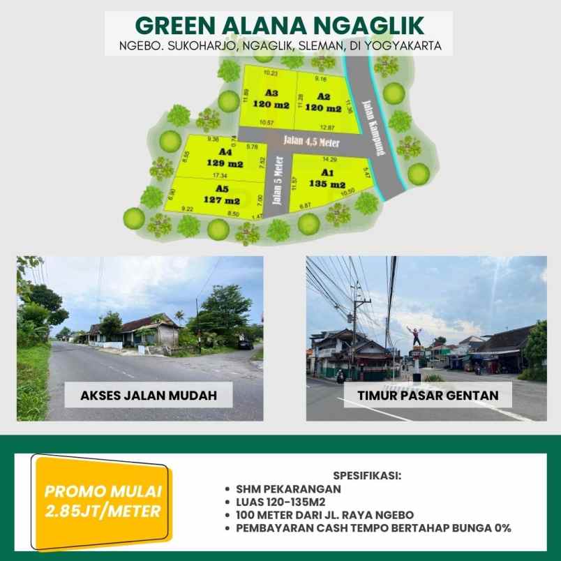 tanah pekarangan timur jakal km 10 lokasi strategis