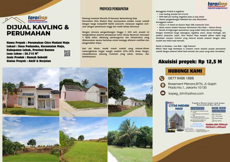 akuisisi proyek perumahan citra madani maja