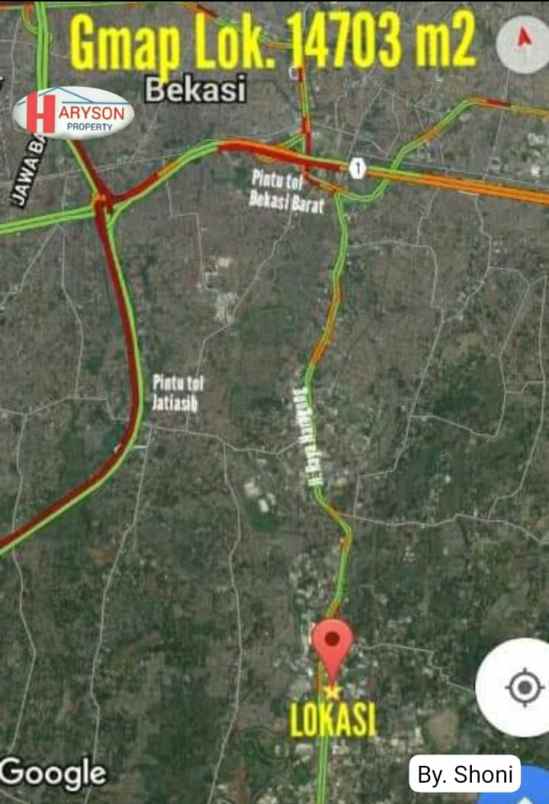 dijual gudang 14 703 m2 bantargebang bekasi