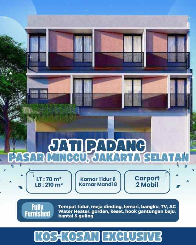 dijual kost jati padang