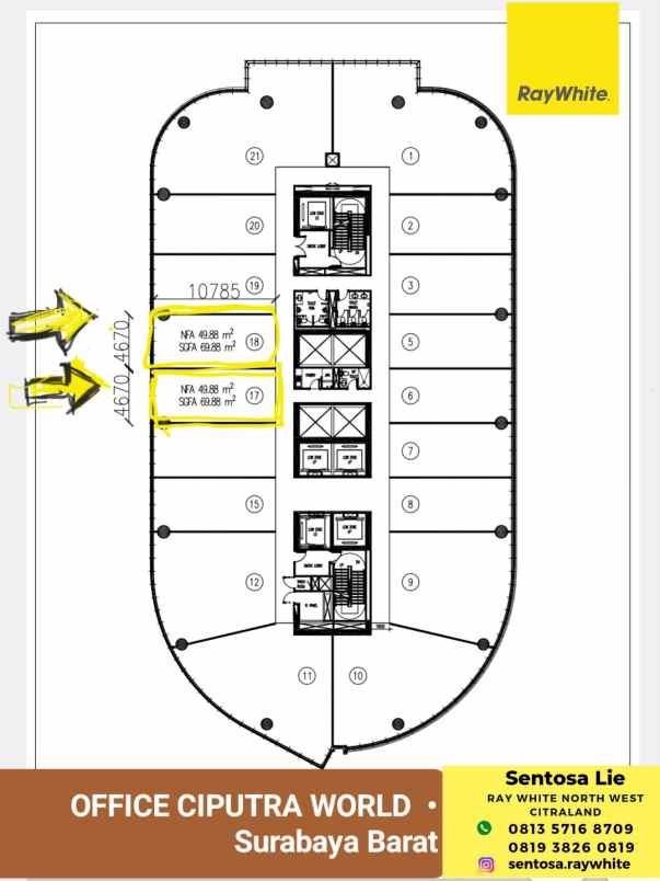 dijual ruko gudang kantor jalan mayjen sungkono