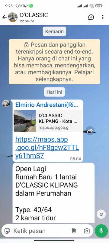 dijual rumah d classic klipang semarang