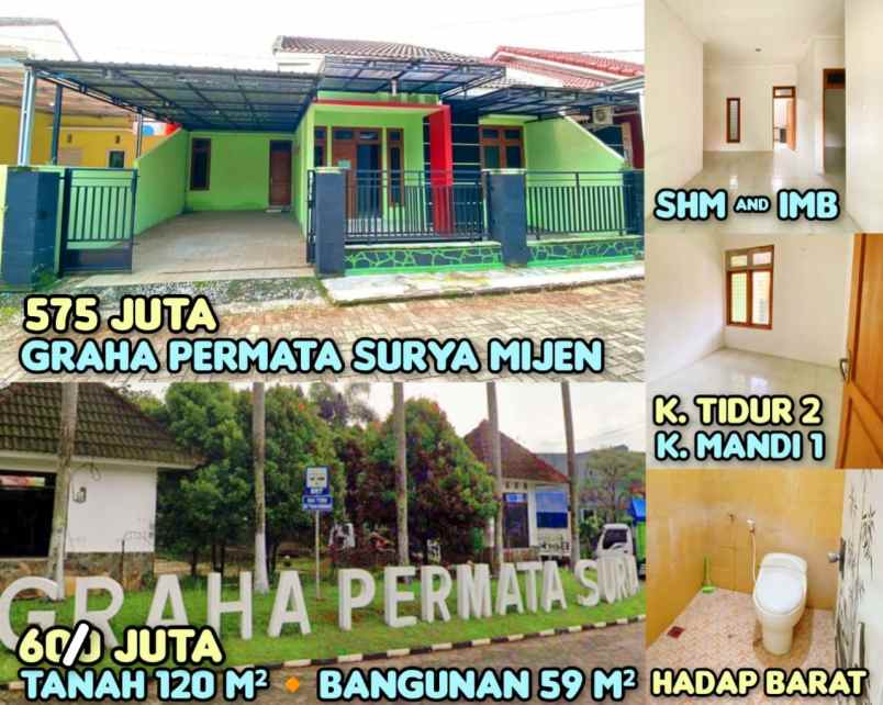 dijual rumah di graha permata surya mijen semarang